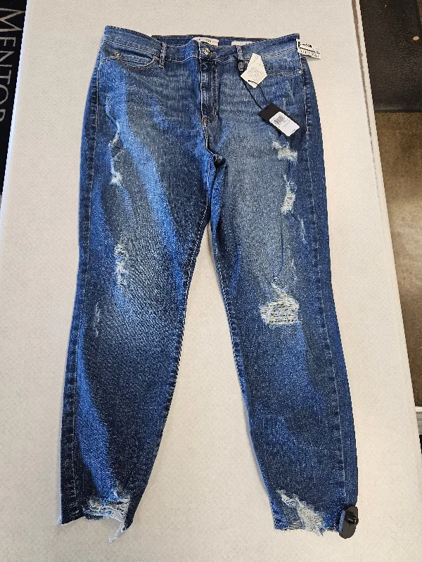Men's Jeans with Elastic WaistbandsJeans Skinny By Guess In Blue Denim, Size:12