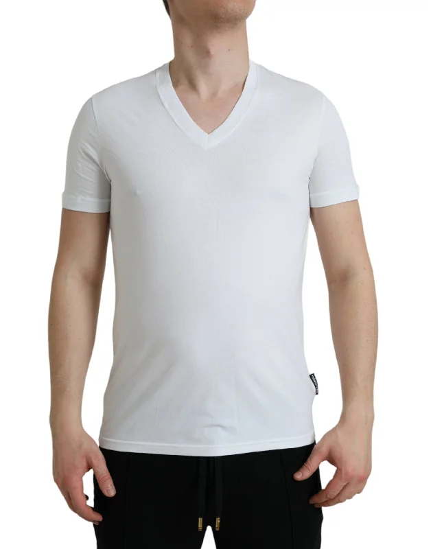 Men's Shirts with Bow TiesDolce & Gabbana Cotton V-neck Short Sleeve Underwear Men's T-shirt Men's Shirts with Bow TiesDolce & Gabbana Cotton V-neck Short Sleeve Underwear Men's T-shirt