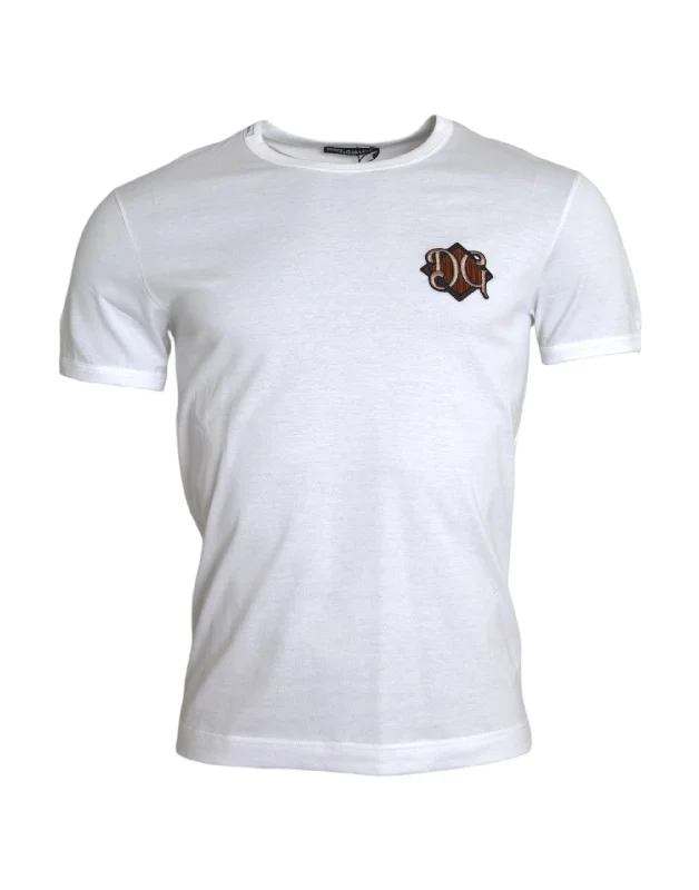 Men's Shirts with Single-Breasted DesignsDolce & Gabbana Logo Embroidery Short Sleeve Men's T-shirt Men's Shirts with Single-Breasted DesignsDolce & Gabbana Logo Embroidery Short Sleeve Men's T-shirt