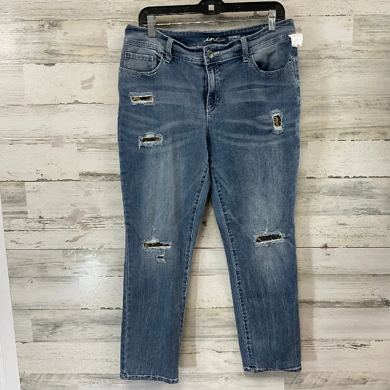 Yoked Back Men's JeansJeans Boyfriend By Inc In Blue Denim, Size: 12