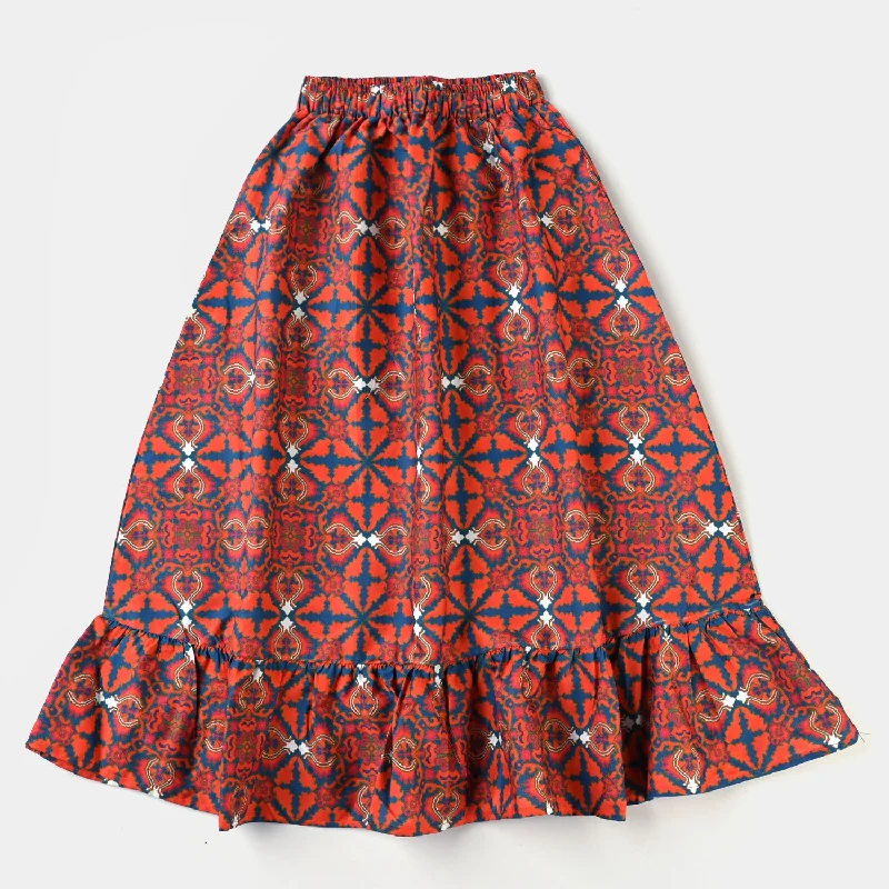 Men's Pants with Welt PocketsTeens Girls long Skirt Promise-ORANGE