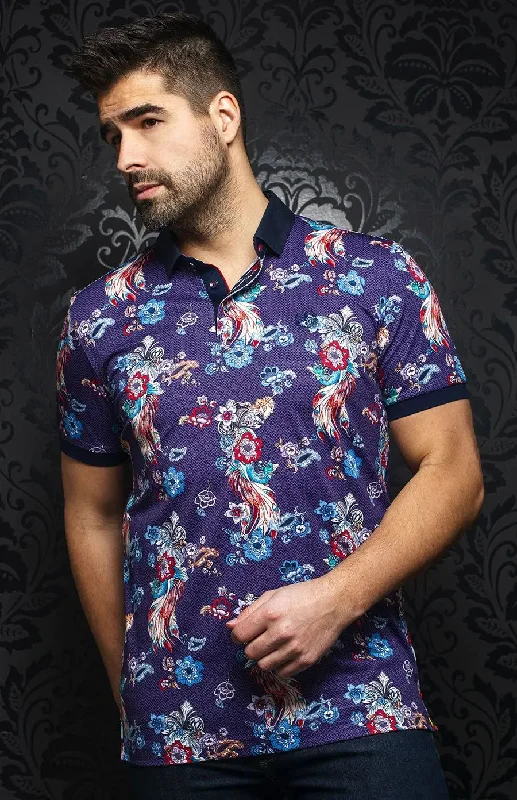 Men's Unique and Designer TopsAU NOIR | Polo | Mackay Purple