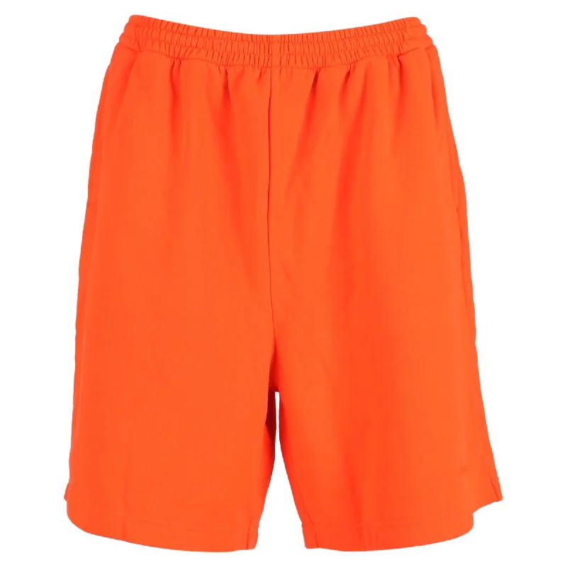 Men's Twill Pants for a Dressy LookBalenciaga Jogger Shorts in Orange Cotton