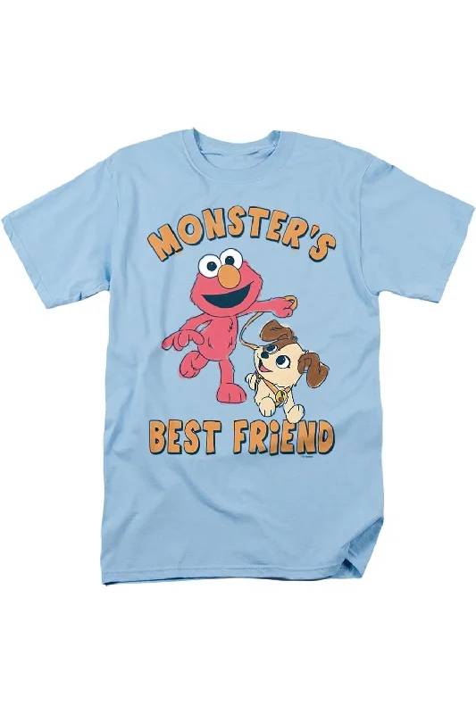Men's Shirts with Rounded HemlinesSesame Street Furry Friends Forever Monster´s Best Friend Short Sleeve Adult Tee / T-Shirt Men's Shirts with Rounded HemlinesSesame Street Furry Friends Forever Monster´s Best Friend Short Sleeve Adult Tee / T-Shirt