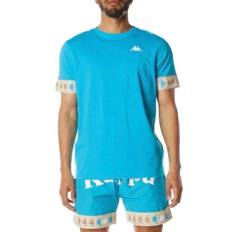Men's Shirts with Belt Loops222 Banda Niji Tee Shirt In Dark Aqua