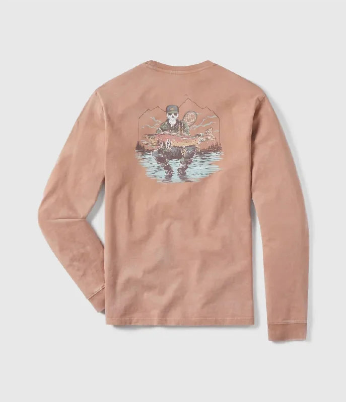 Men's Performance Shirts for SportsMen's Catch Of The Day Long Sleeve Tee In Rust