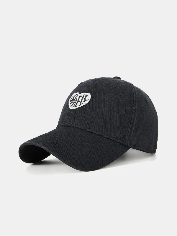 Relaxed Fisherman HatsHeart-Shaped Patch Baseball Cap