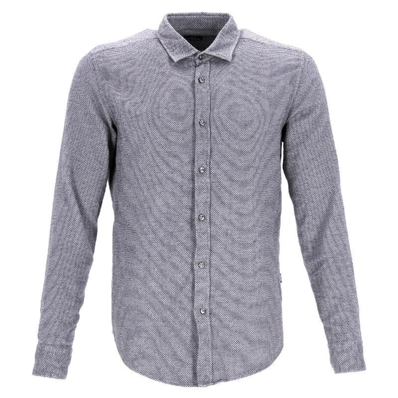 Men's Solid-Color Button-Down Shirts for VersatilityBoss Hug Boss Slim Fit Buttoned Shirt in Grey Cotton