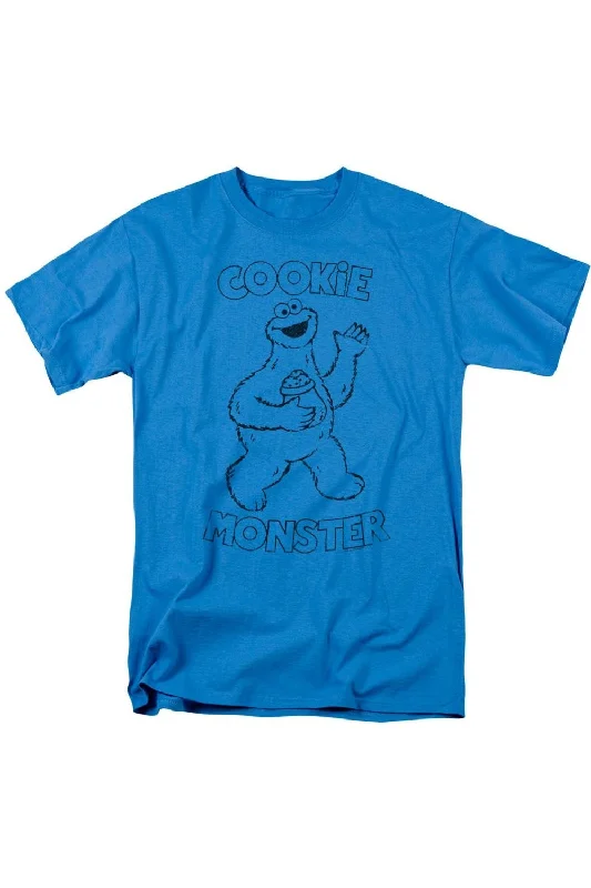 Men's Shirts for Beach OutingsSesame Street Simple Cookie Short Sleeve Adult Tee / T-Shirt Men's Shirts for Beach OutingsSesame Street Simple Cookie Short Sleeve Adult Tee / T-Shirt