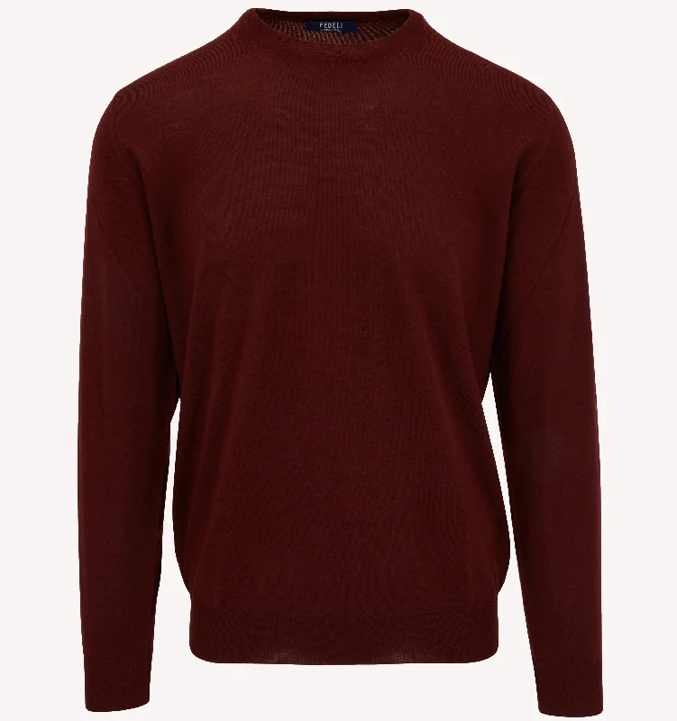 Men's Tailored Shirts for a Professional AppearanceFedeli Sweater in Dark Rust