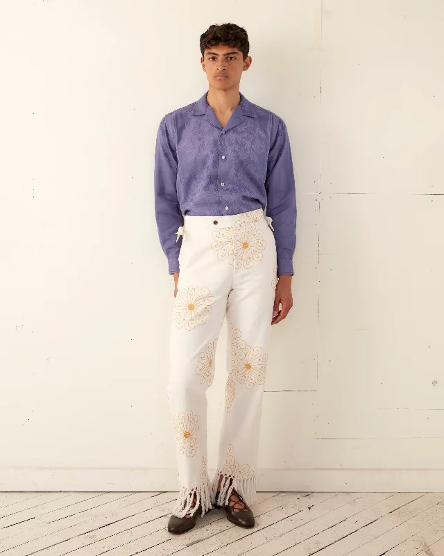 Men's Tapered Pants for a Slimming EffectSoleil Fringe Trousers