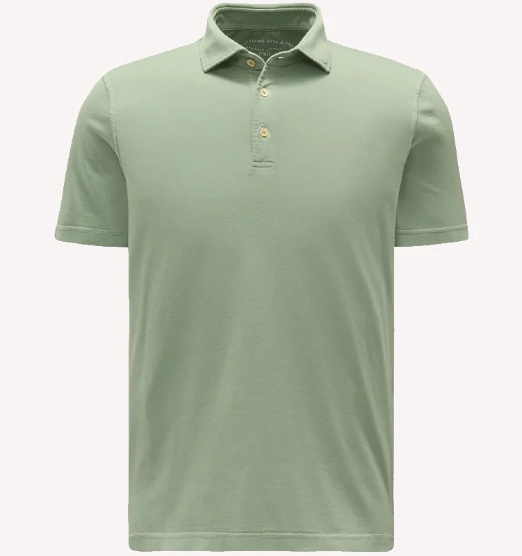 Men's Shirts with Custom MonogramsFedeli Zero Polo in Sage Green