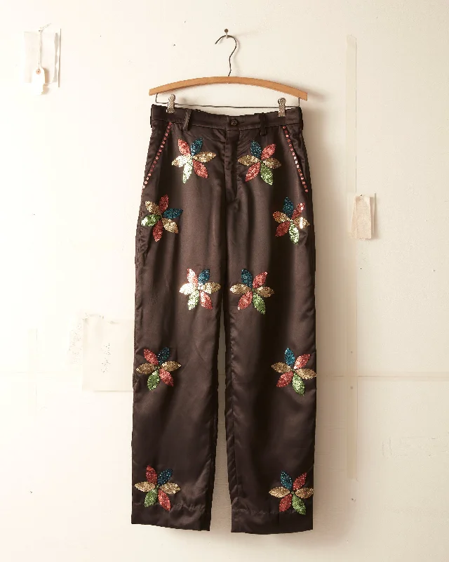 Men's Pants with Moisture-Wicking PropertiesSequined Pinwheel Trousers