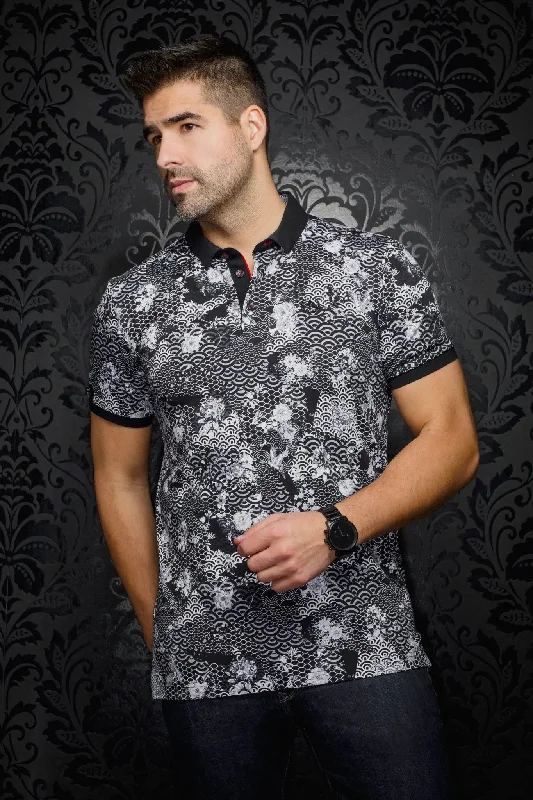 Men's Shirts with Hidden ButtonsAU NOIR | Polo | Katsura Black