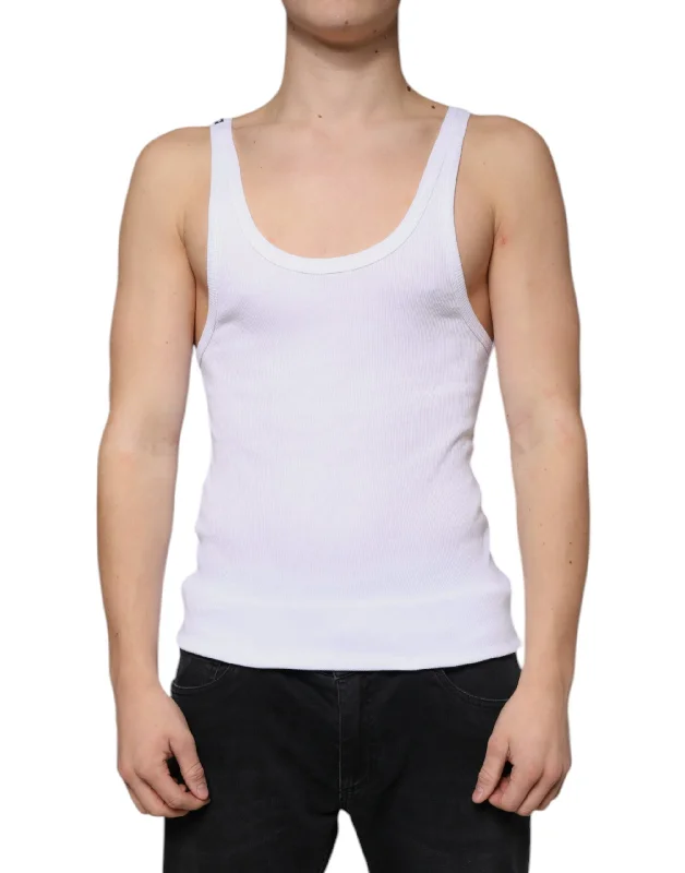 Men's Shirts with Patch PocketsDolce & Gabbana  Tank Sleeveless Round Neck Men's T-shirt