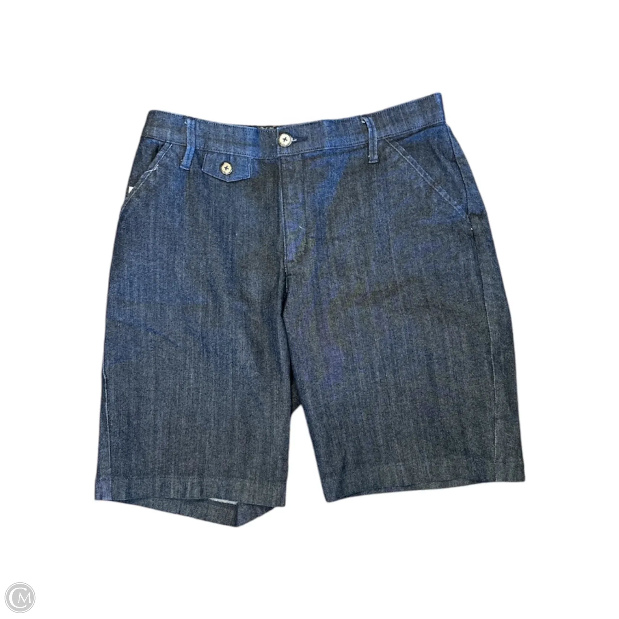 Stylish Men's Cargo PantsShorts By Lee In Blue Denim, Size: 10