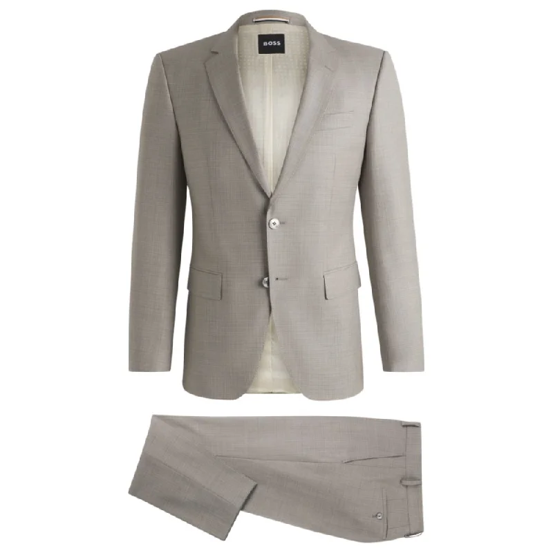 Slim-fit suit in patterned wool