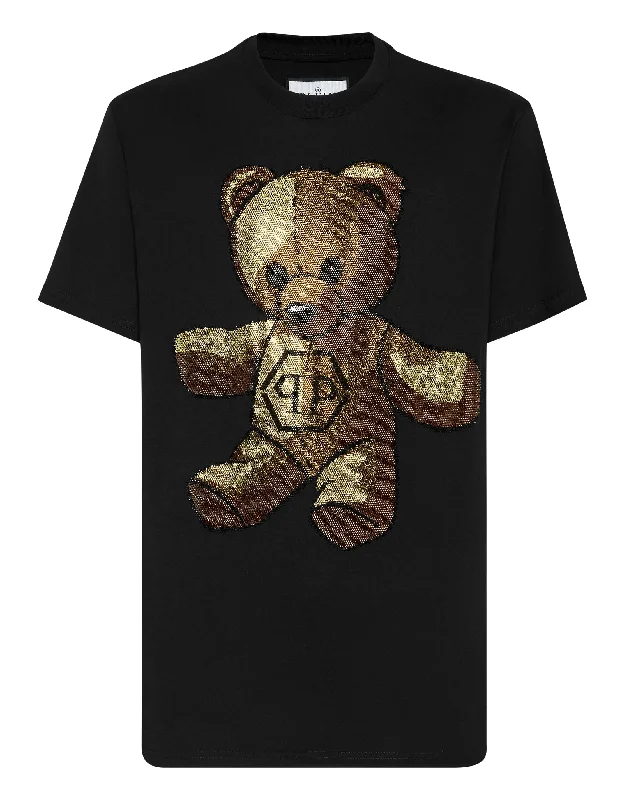 Versatile Men's Tank TopsT-shirt Round Neck SS Teddy Bear