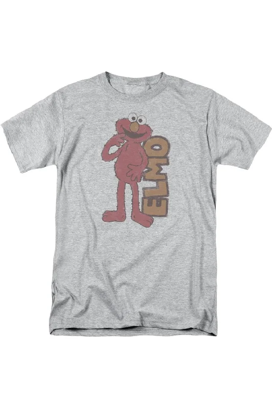 Men's Shirts for HikingSesame Street Vintage Elmo Short Sleeve Adult Tee / T-Shirt