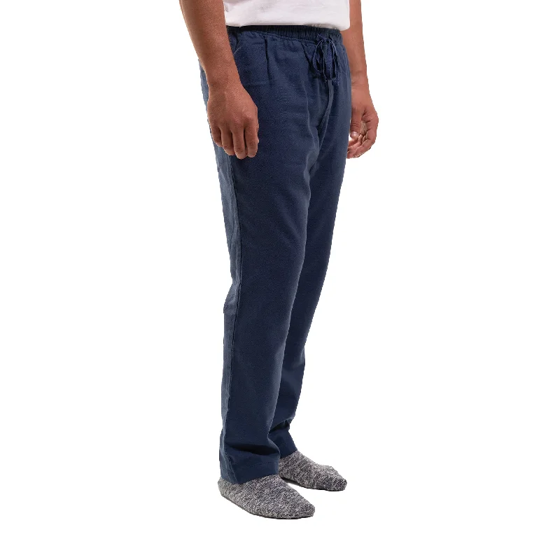 Men's Pants with Reflective Stripes for SafetyFlannel Pajama Pants - Navy