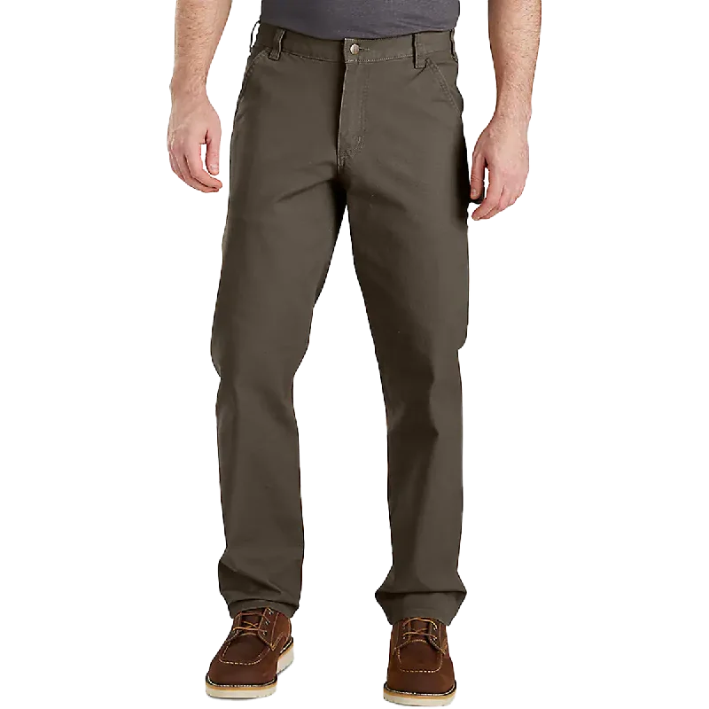 Men's Pants with Logo EmbossmentsMen's Rugged Flex Duck Utility Work Pant - Relaxed Fit Men's Pants with Logo EmbossmentsMen's Rugged Flex Duck Utility Work Pant - Relaxed Fit