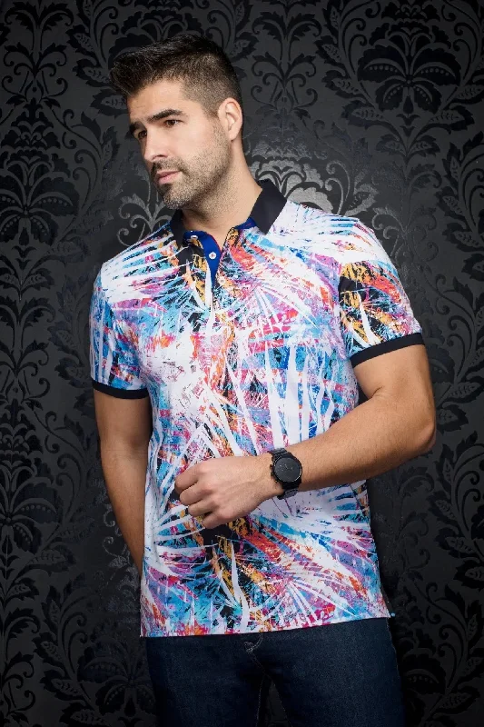 Men's Shirts with Contrast StitchingAU NOIR | Polo | Amazonia Neon