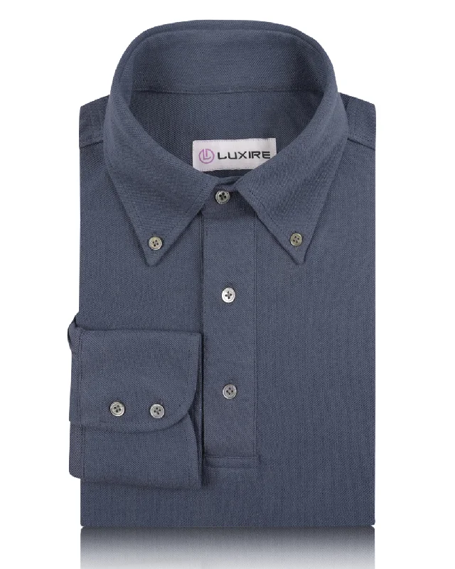 Men's Shirts with Floral PrintsLead Grey Polo T-Shirt