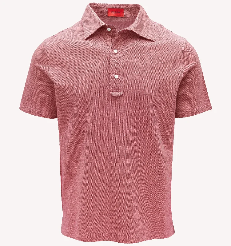 Men's Shirts with TiesIsaia Piqué Polo in Red
