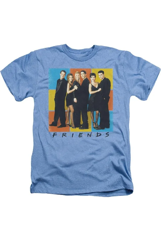 Men's Shirts with Lace-Up HemlinesFriends Color Block Of Friends Adult Heather Tee / T-Shirt Men's Shirts with Lace-Up HemlinesFriends Color Block Of Friends Adult Heather Tee / T-Shirt