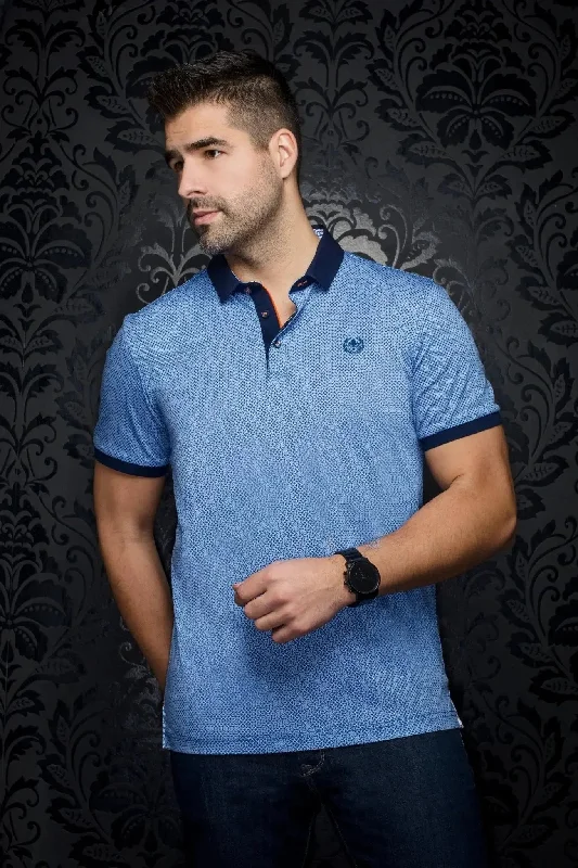Men's Shirts with Animal PrintsAU NOIR I Polo I Lindell Indigo