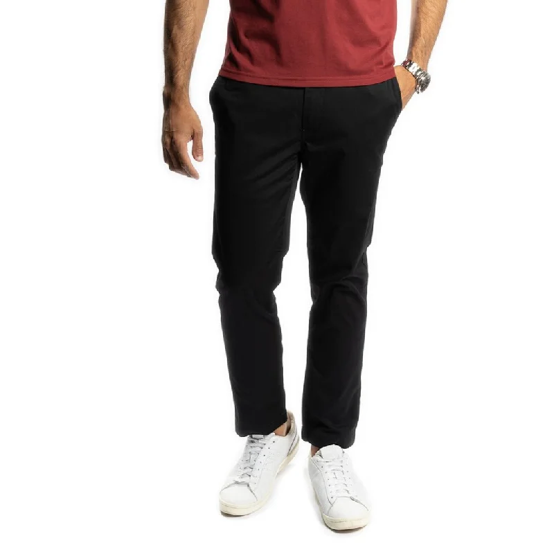 Men's Pants with Embroidered DesignsLightweight Stretch Chinos Slim Fit - Black
