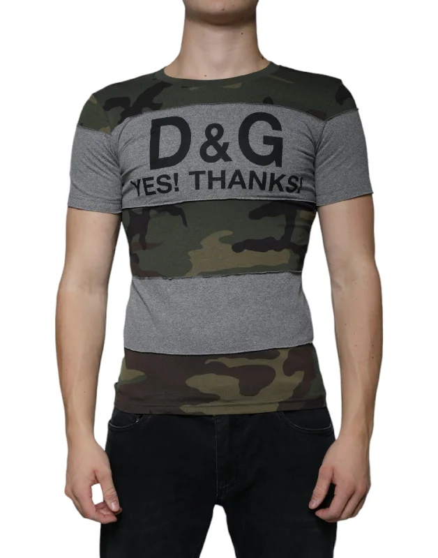 Men's Shirts with Chest PocketsDolce & Gabbana multi Camouflage Cotton Crew Neck Men's T-shirt Men's Shirts with Chest PocketsDolce & Gabbana multi Camouflage Cotton Crew Neck Men's T-shirt