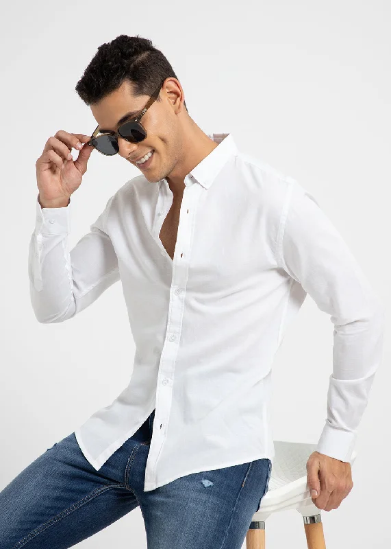 Men's Bamboo Fiber Shirts for Softness and BreathabilityPearl White Cotton Linen Shirt Men's Bamboo Fiber Shirts for Softness and BreathabilityPearl White Cotton Linen Shirt
