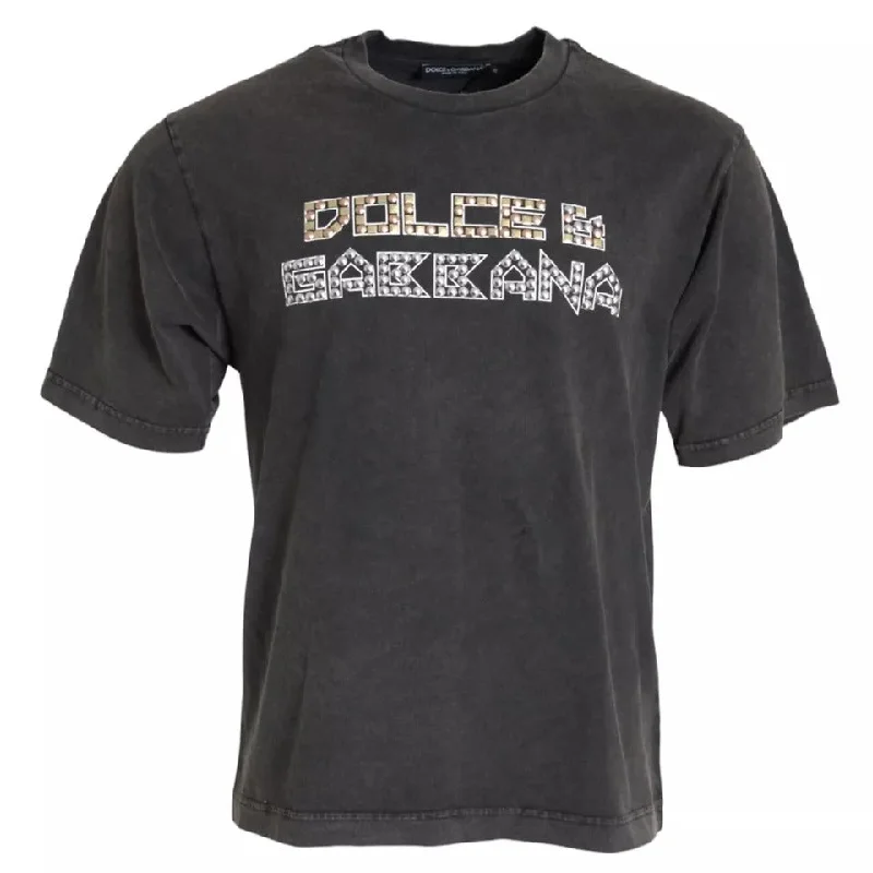 Men's Shirts with Animal PrintsDolce & Gabbana Logo Embellished Cotton Short Sleeves Men's T-shirt (Pre-Owned) Men's Shirts with Animal PrintsDolce & Gabbana Logo Embellished Cotton Short Sleeves Men's T-shirt (Pre-Owned)