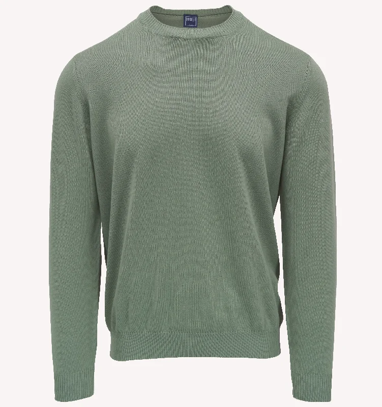 Men's Shirts with Roll-Up SleevesFedeli Sweater in Sage Green