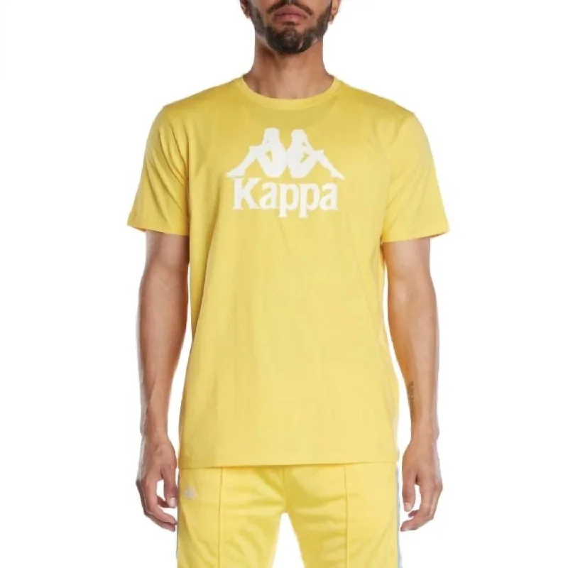 Men's Shirts with Patchwork SleevesAuthentic Estessi Tee Shirt In Yellow/white
