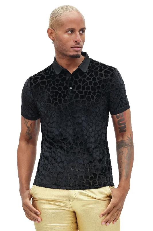 Men's Flowy Shirts for a Relaxed LookHidden Leopard Polo Shirt