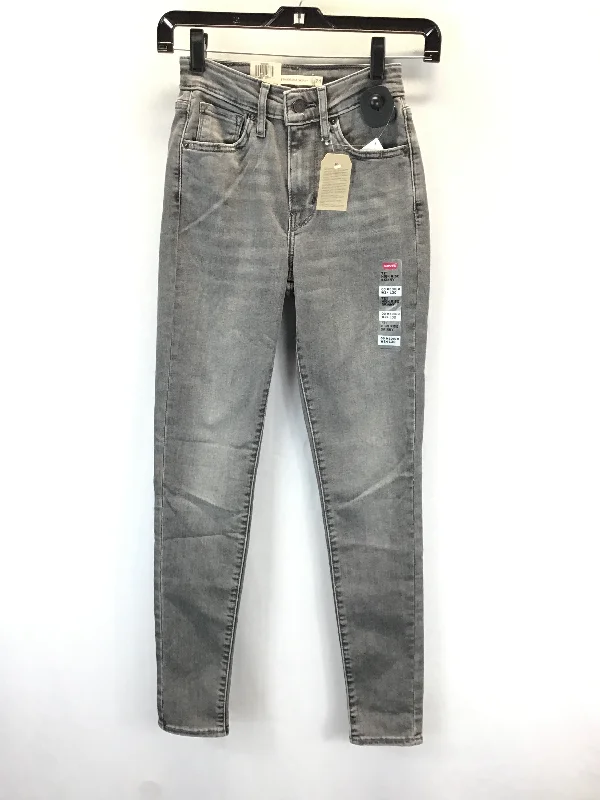 High-Quality Ripped Men's JeansJeans Skinny By Levis In Grey, Size: 2