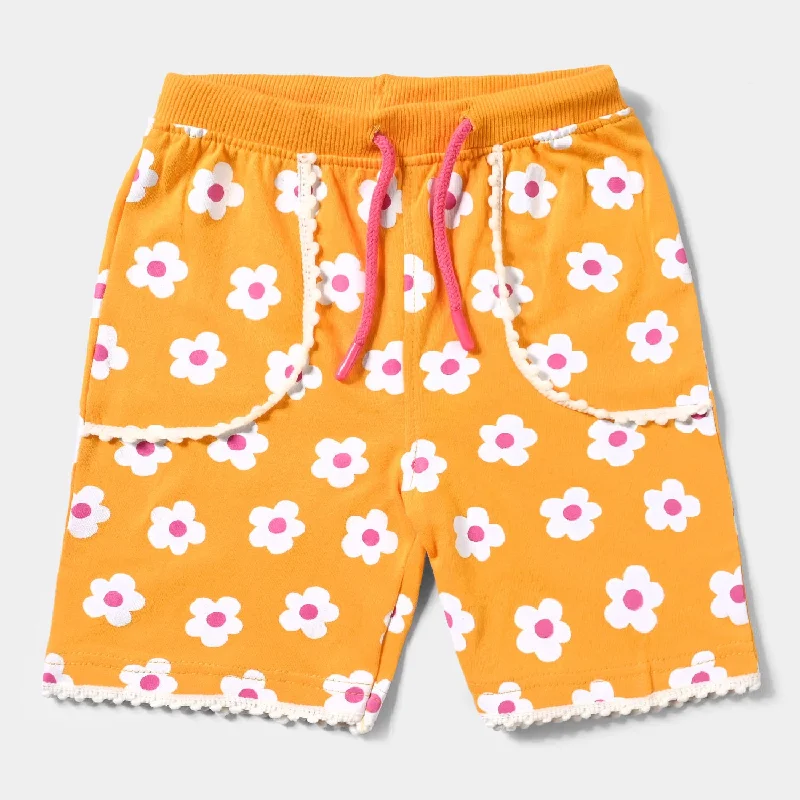 Men's Unique and Designer Bottom Wear for a Statement LookInfant Girls Cotton Terry Knitted Short White & Pink Flowers-Citrus Men's Unique and Designer Bottom Wear for a Statement LookInfant Girls Cotton Terry Knitted Short White & Pink Flowers-Citrus