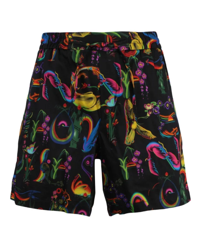 Men's Pants with Cargo PocketsAllover Alphabet Print Shorts