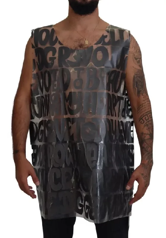 Men's Shirts with Striped PatternsDolce & Gabbana Clear DG Logo Print Sleeveless Nylon Men's T-shirt (Pre-Owned) Men's Shirts with Striped PatternsDolce & Gabbana Clear DG Logo Print Sleeveless Nylon Men's T-shirt (Pre-Owned)