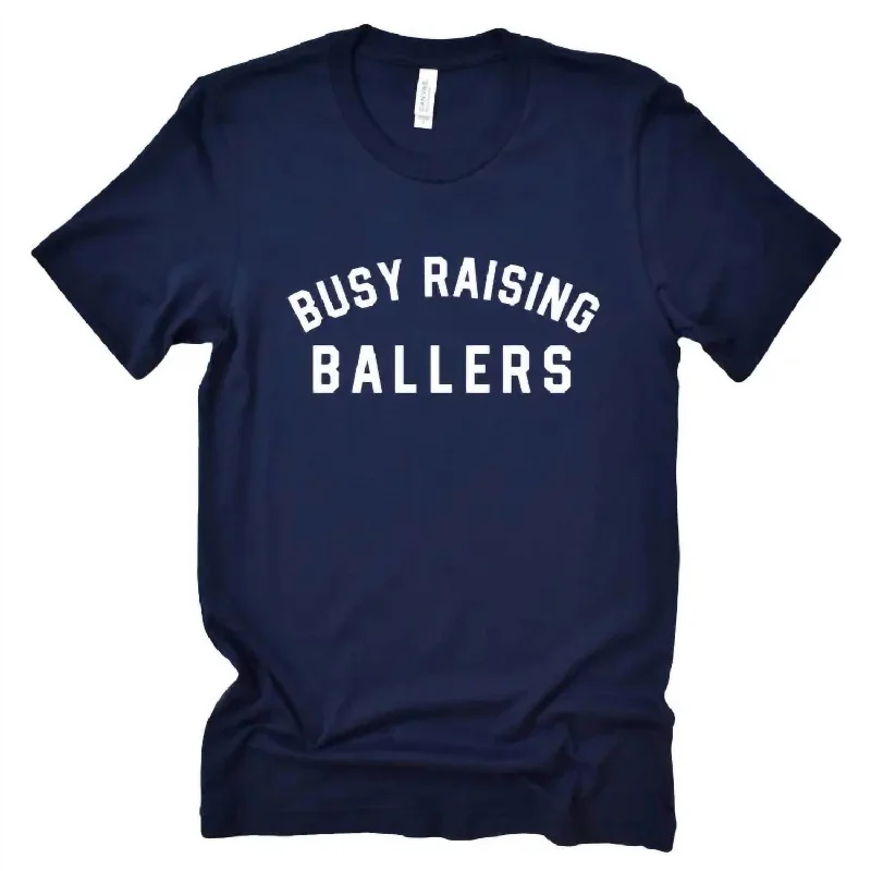 Men's Shirts for CampingMen's Busy Raising Ballers Tee In Navy