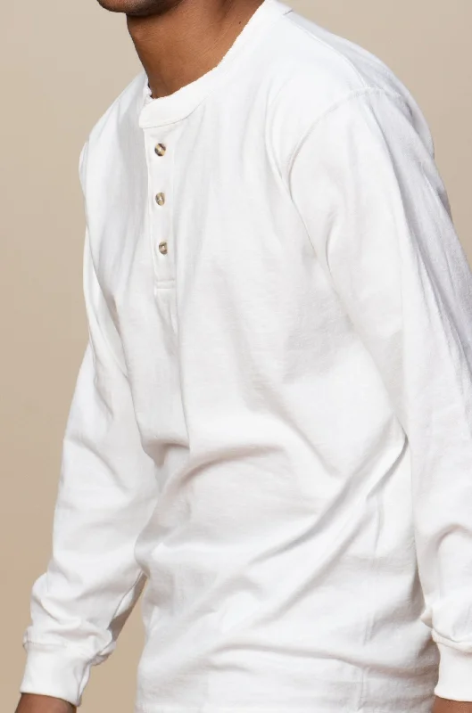Men's Shirts with Appliqué DetailsAdult Long Sleeve Henley Classic Fit