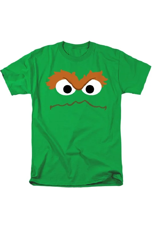 Classic Men's Button-Up ShirtsSesame Street Oscar Face Short Sleeve Adult Tee / T-Shirt Classic Men's Button-Up ShirtsSesame Street Oscar Face Short Sleeve Adult Tee / T-Shirt