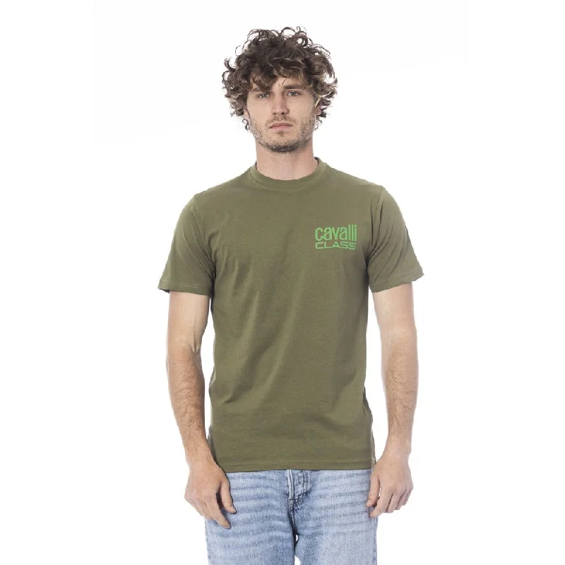 Men's Shirts with Convertible CollarsCavalli Class  Cotton Men's T-Shirt