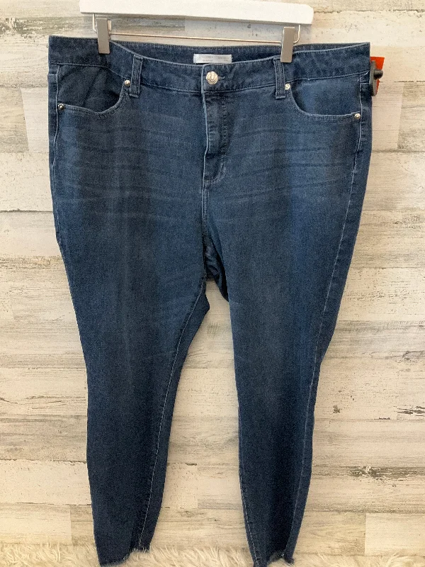 Authentic Raw Denim Men's JeansJeans Skinny By Lc Lauren Conrad In Blue Denim, Size: 18