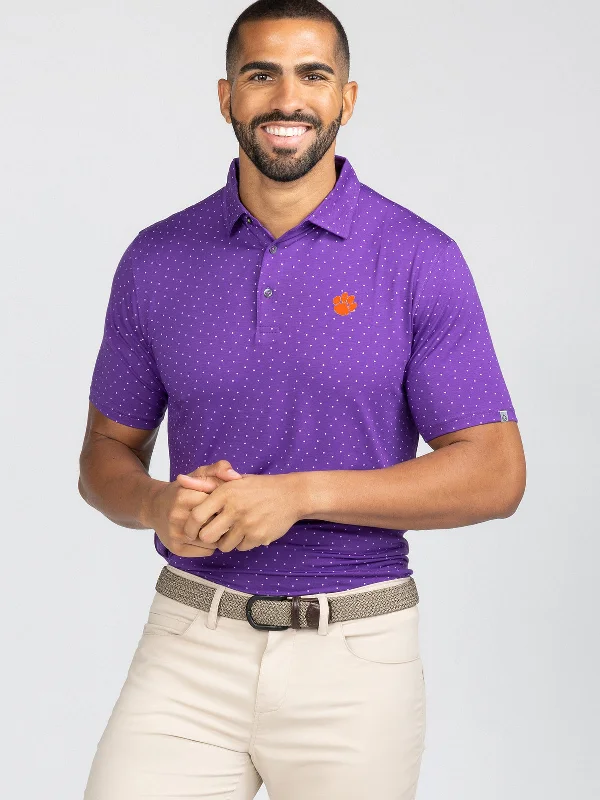 Men's Tailored Shirts for a Professional AppearanceCloud Polo - Ace Dot - Clemson