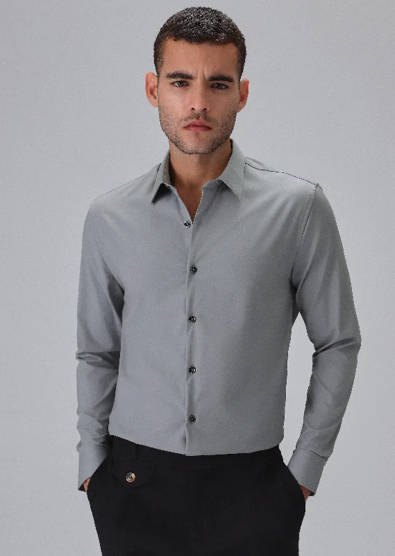 Men's Affordable Shirts for Budget-Friendly StyleMelange Dark Grey Wrinkle Free Shirt Men's Affordable Shirts for Budget-Friendly StyleMelange Dark Grey Wrinkle Free Shirt