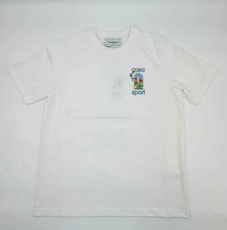 Men's Shirts with Belt AttachmentsCasablanca White Le Jeu Colore T-Shirt