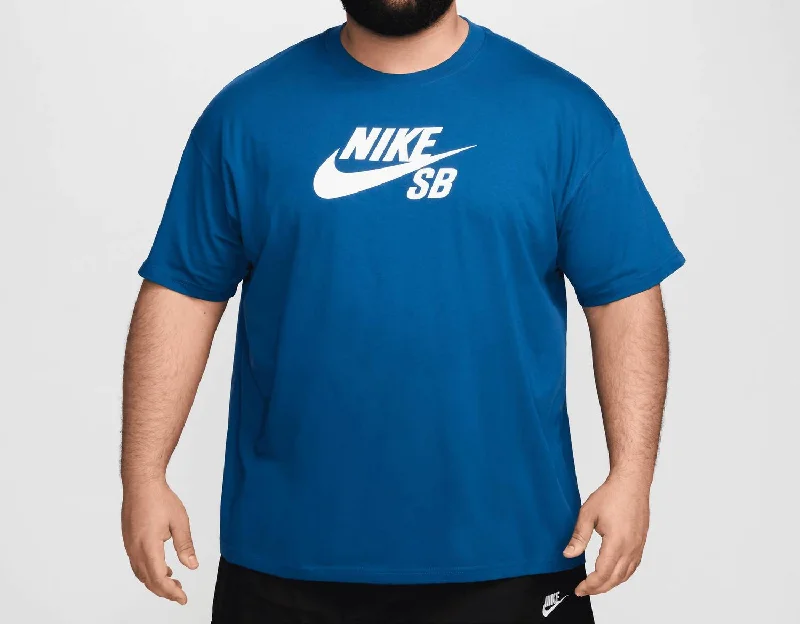 Layered Men's VestsMen's Sb Logo Skate T-Shirt In Court Blue/white